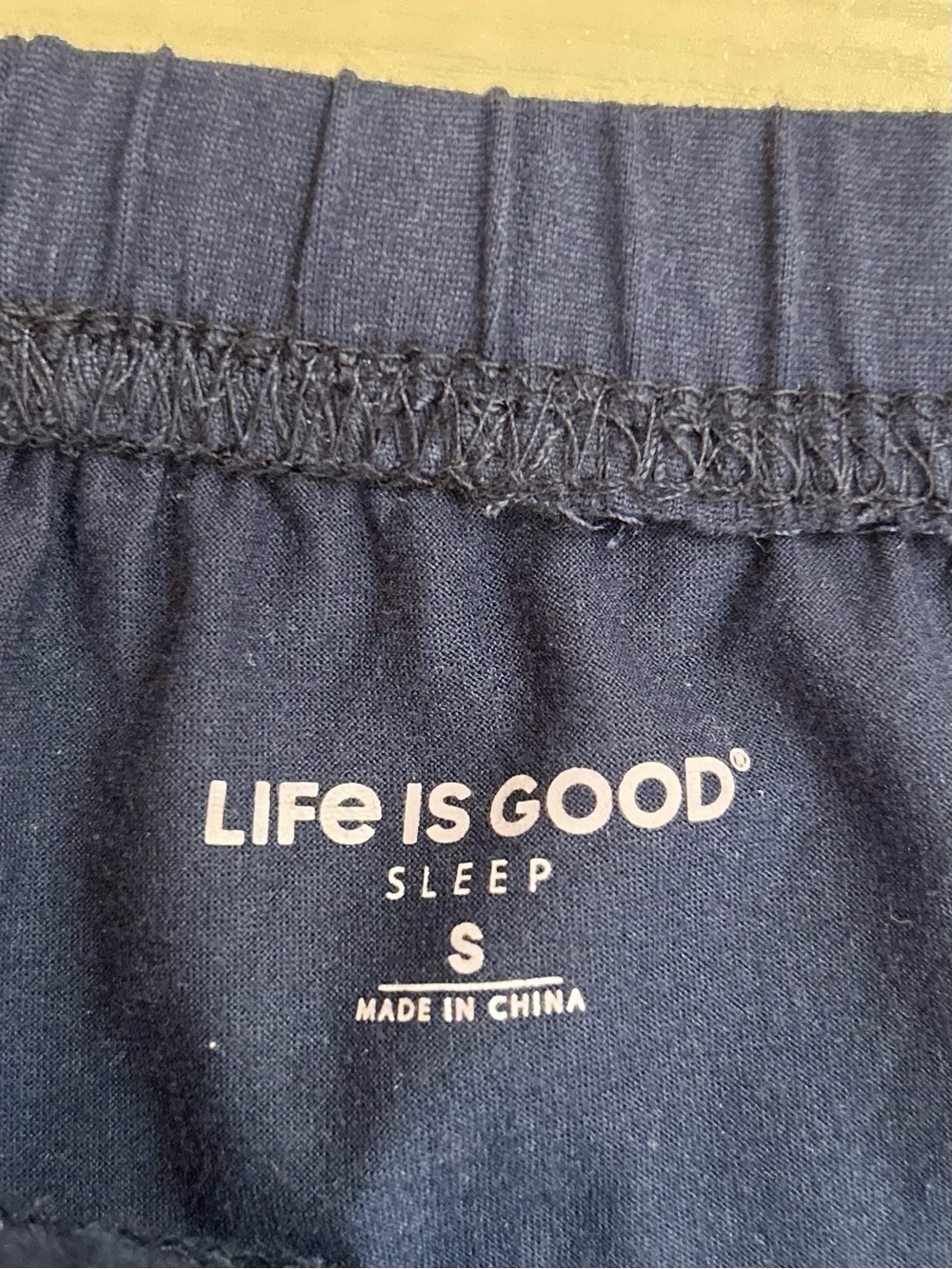 Life is Good Women's Navy Sunflower Drawstring Sleep Shorts Size S Lightweight - Picture 8 of 9